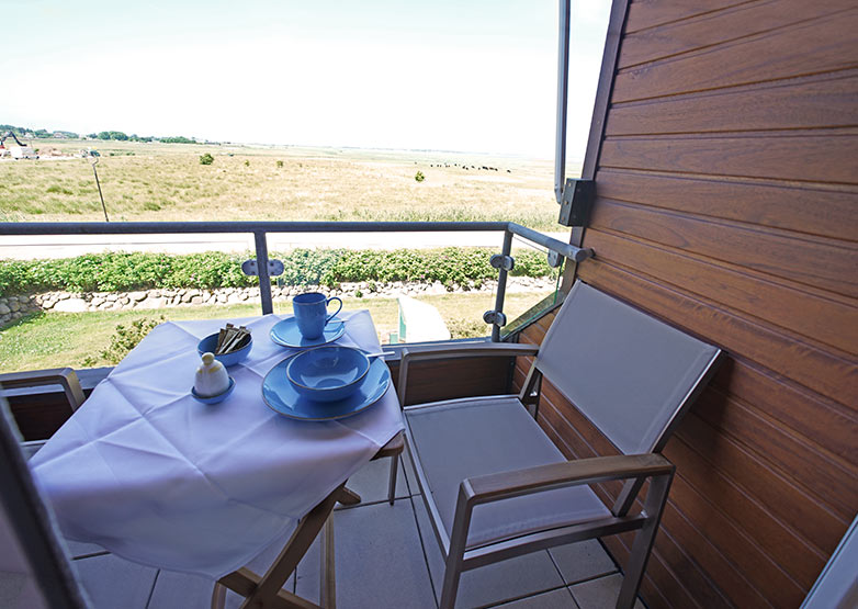 Ferienwohnung auf Sylt - Balkon mit Meerblick